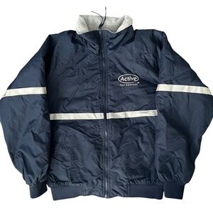 Vintage Active Pest Control Fleece Lined Puffer Jacket Sz L